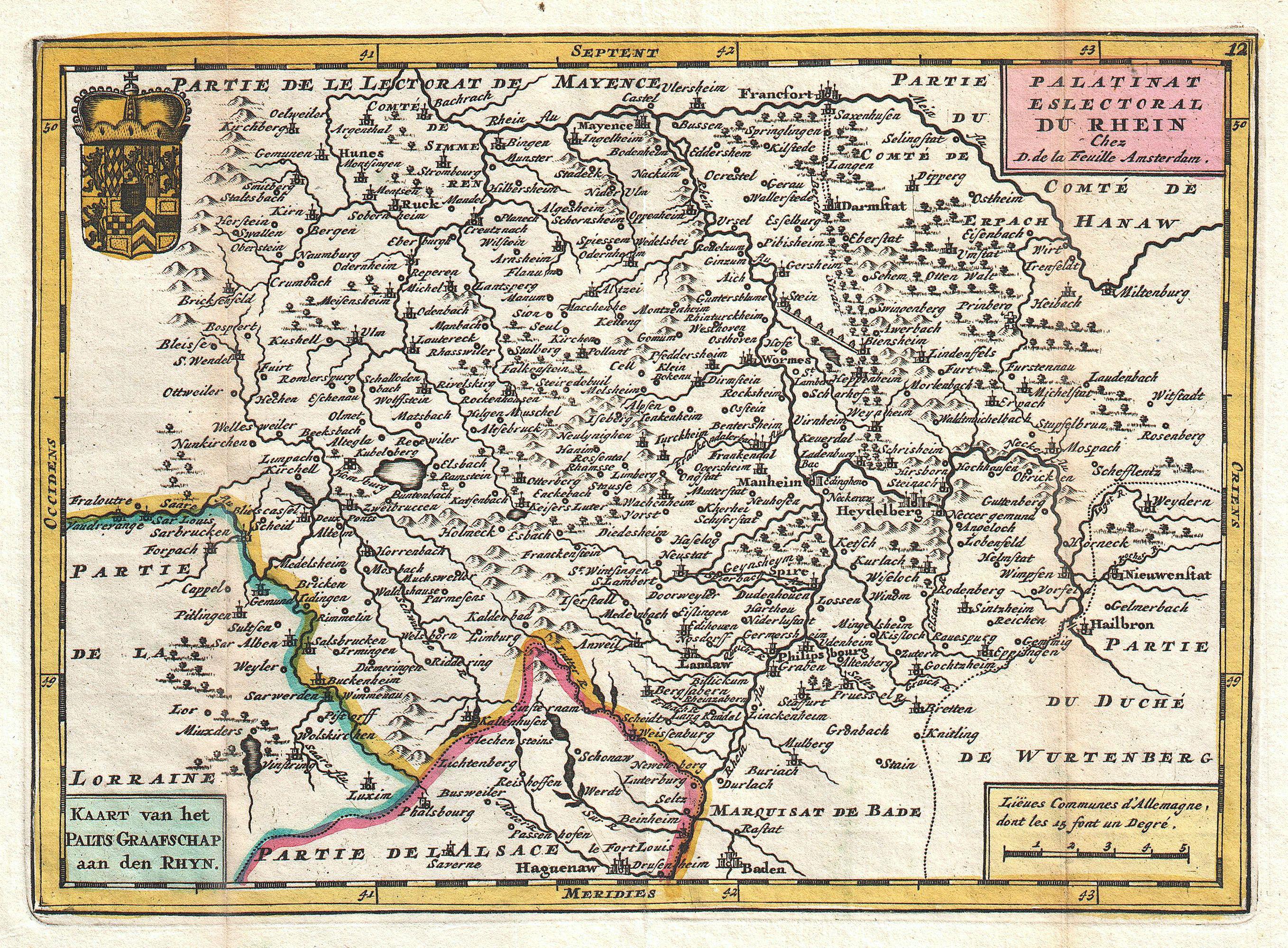 A simplified family tree showing how Pennsylvania Dutch descends from West Germanic through High German, Central German, West Central German, and Rhine Franconian — a sister branch to Palatine German.